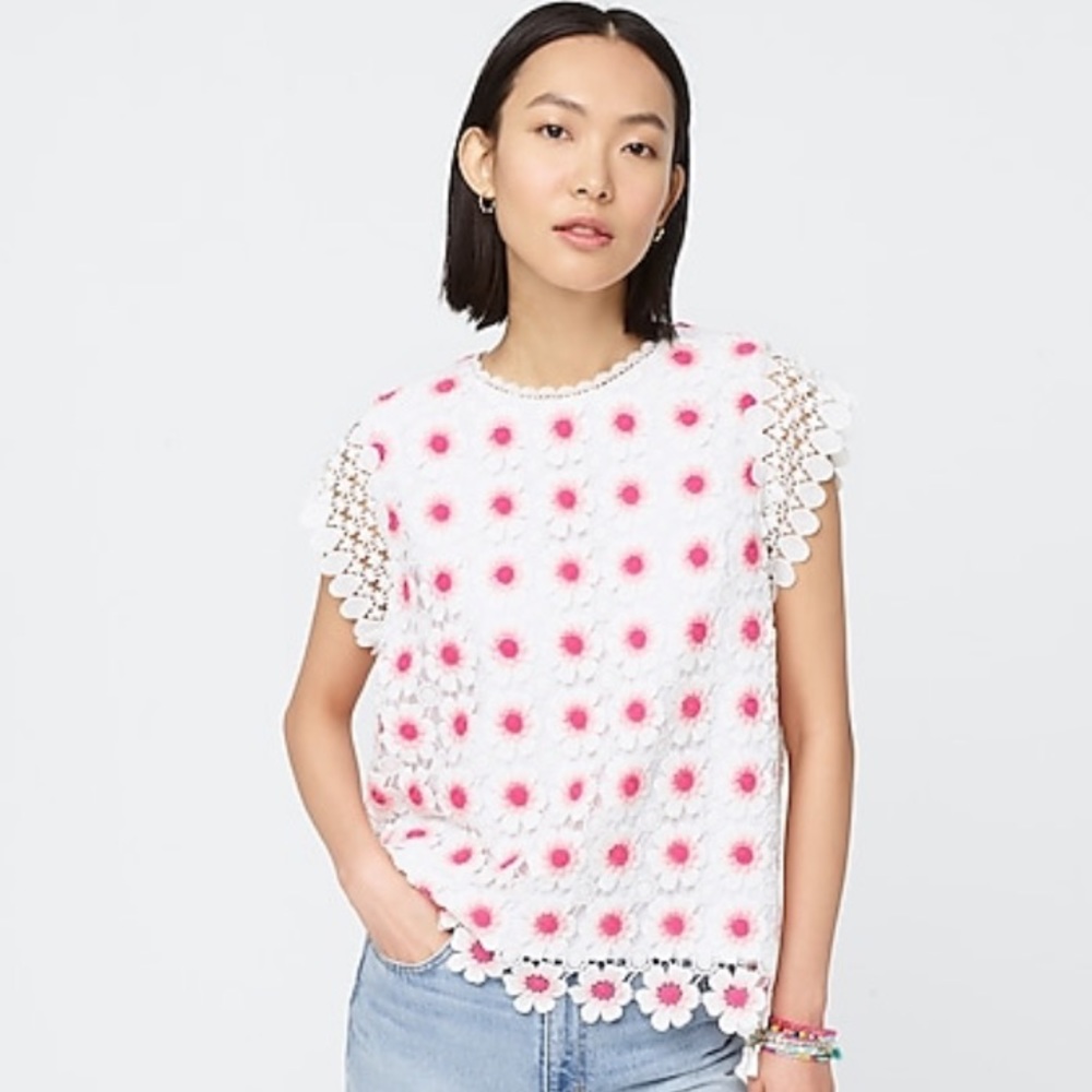 J. Crew crochet sleeveless top